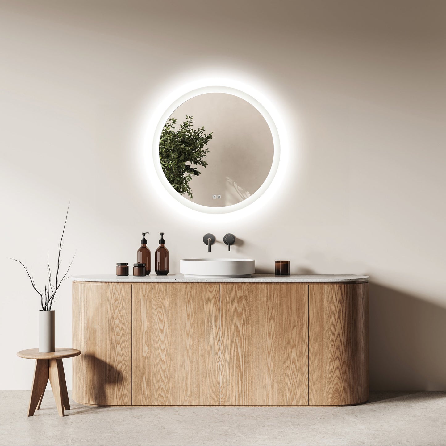 Opus Lighted Mirror with Vanity